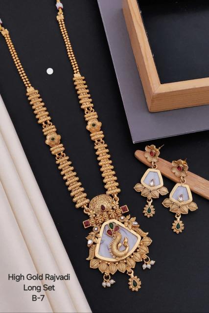 High gold rajvadi long set B 7 Fashion jewelry manufacturers in Kolkata